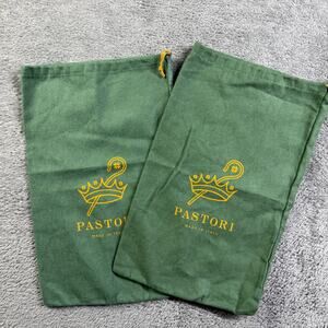 Pastori Made in Italy Logo Dust Bag 9" x 14" Travel Storage Shoe Cover (2 Bags)